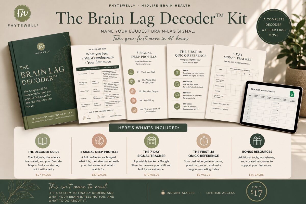 The Brain Lag Decoder Kit — the guide, deep-profiles, quick-reference, and 7-day tracker